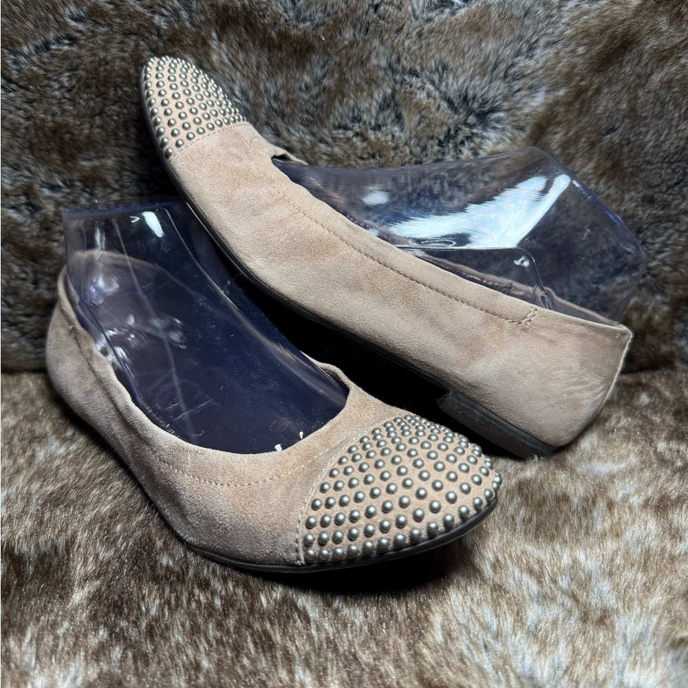 AGL Blakely Studded Cap Toe Ballet Flats